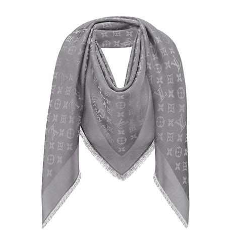 louis vuitton grey monogram shawl